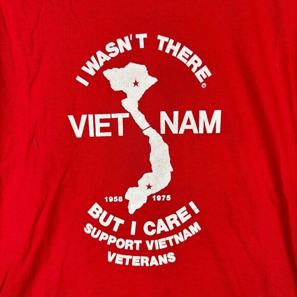 Other - Vintage Vietnam Veteran Shirt Adult XL Red Selec-T TeeJays War Single Stitch
